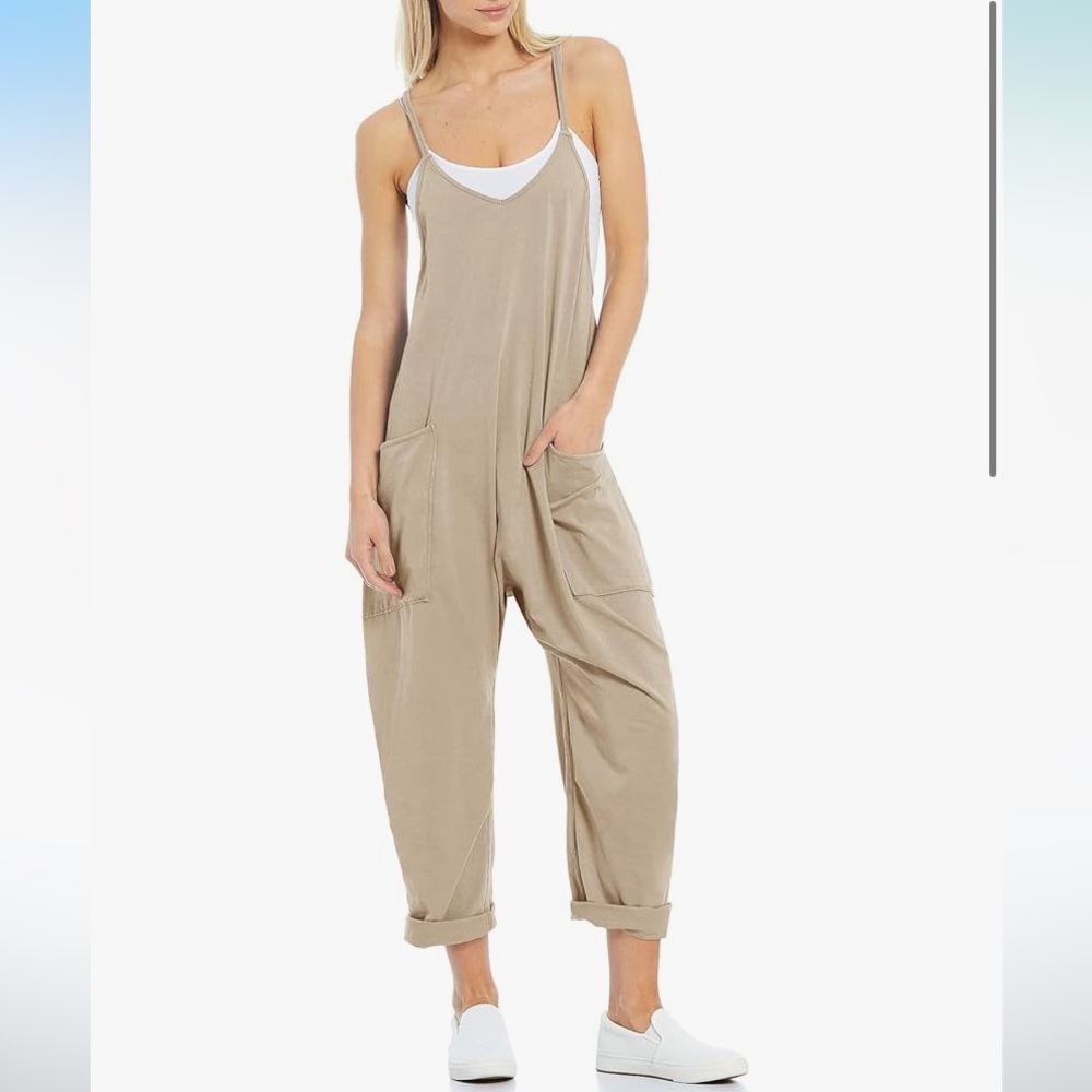 Women's Tan Jumpsuit